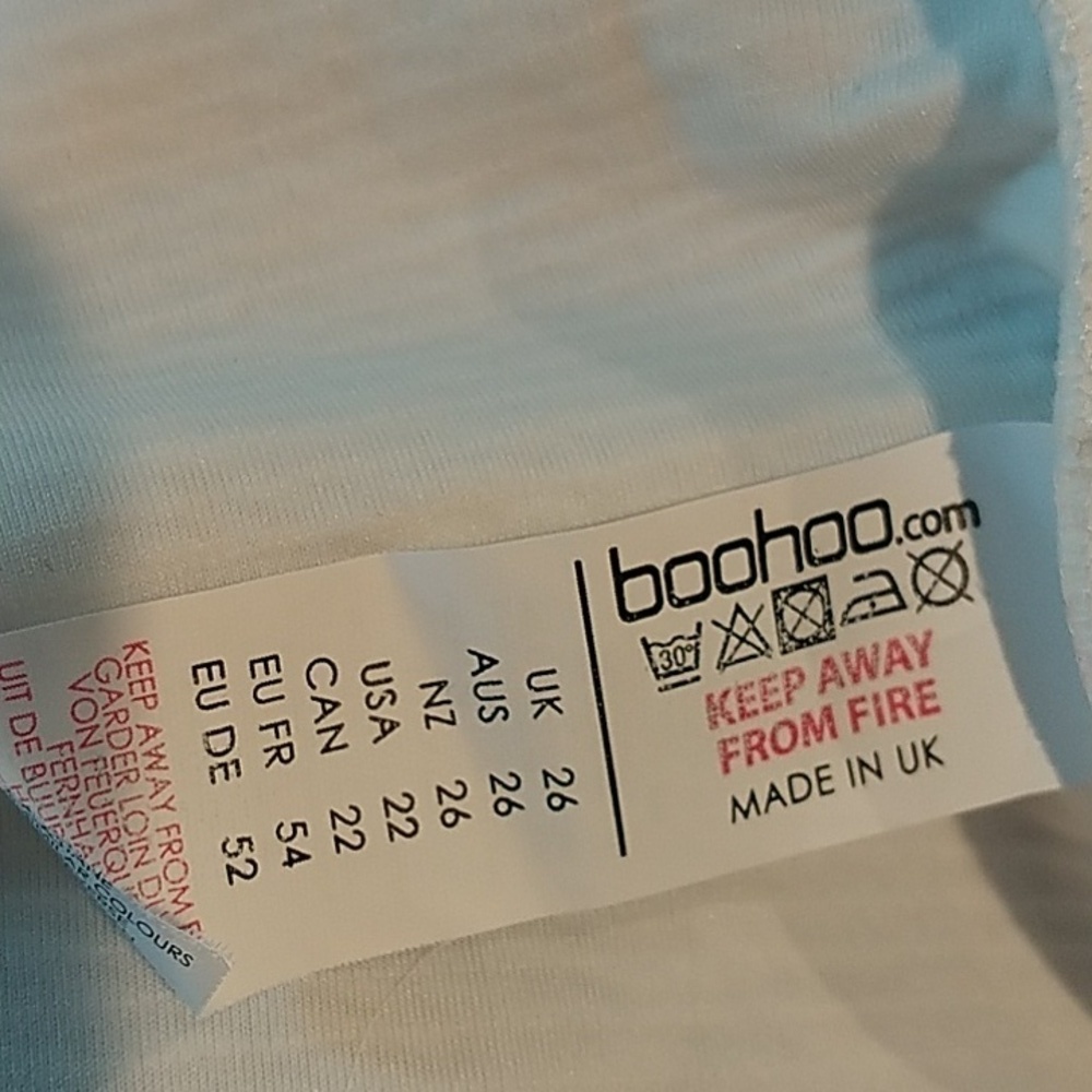 Boohoo Plus Size Textured Ribbed Ivory Blazer 22 - Picture 8 of 9